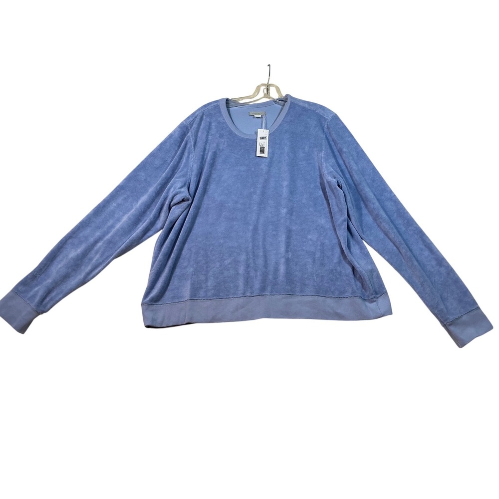 Outerknown‎ Mens Blue Terry Cloth Crewneck Sweatshirt XL 2240211 Loungewear
